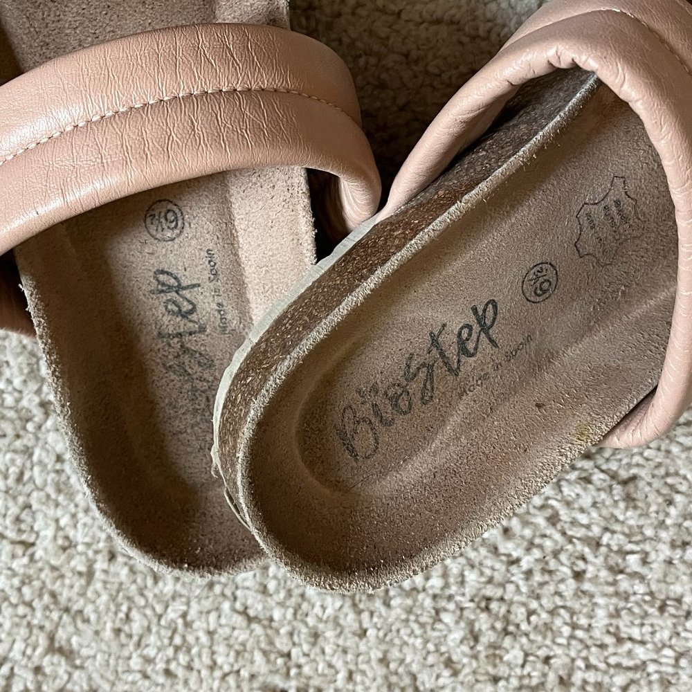 Biostep *Slip-On* Sandals + Peach-Nude Quilted Straps | 6.5 | Gently Used - Picture 6 of 7